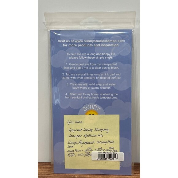 Sunny Studio Holiday Style SSCL-142 Clear Stamp Set Christmas - Picture 2 of 4